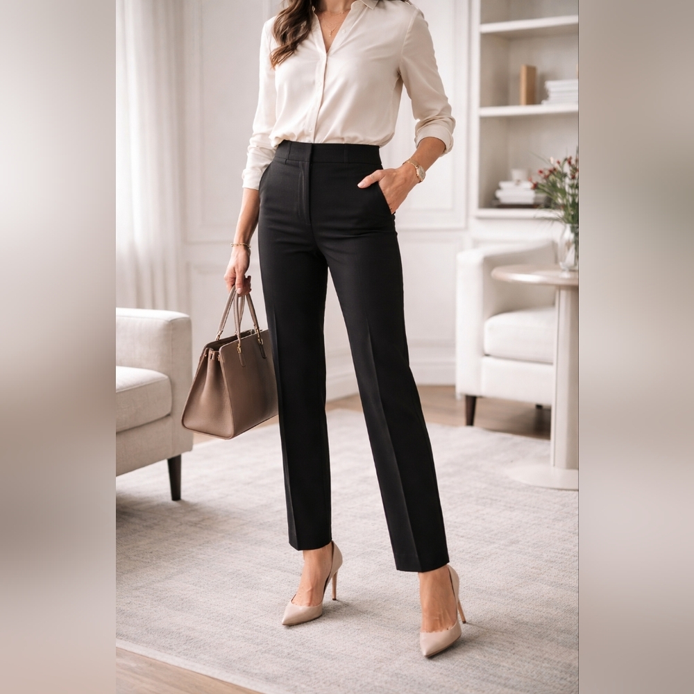 Ann Taylor Black High-Waisted Pants